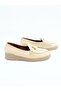 Women's Genuine Leather Ballerinas Beige - 2