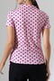 Women's Micro Digital Polka Dot Blouse with Tie Detail - 8