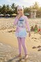 Cute Character Patterned, Skirt Detailed, Long Leggings, Boneli Girls' Swimsuit Set - 4