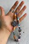 Ethnic Bohemian Style Phone Charm with Turquoise and Labradorite Natural Stones, Handmade Phone Strap - 3