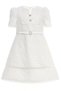 Girl's Evening Dress Floral Textured Stone Buckle Bell Cut Dress - Birthday, Party, Wedding, Graduation (8Y, 9Y, 10Y, 11Y, 12Y, 13Y, 14Y, 15Y) 36405Pr - 2
