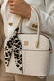 Cream Women's Shoulder and Hand Bag with Stylish Scarf Detail and Adjustable Strap for Daily Use - 4