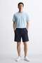 Men's tie-waist shorts - navy blue
