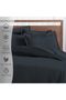 Cotton Checkered Duvet Cover Double Size 200x200 cm Dark Grey, 300 Thread Count Long Staple Cotton - 2