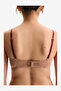 Women Lotus Lace Beige Strapless Wired Bra - 2