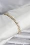Brass Gold Color Heart Model Row Zircon Stone Women's Bracelet