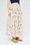 Women's Floral and Leaf Embroidered Sequined Maxi Skirt - 2