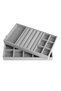 Jewelry Organizing Box Set of 2 - Gray Velvet 21X12.5X2.5 cm - 2