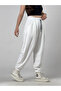 Bürümcük White Women's Pleated Jogger Pants Coc3256 - 2