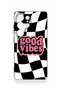 Samsung S25 Ultra Compatible Black Good Vibes Patterned Silicone Case - 2