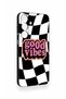 Samsung S25 Plus Compatible Black Good Vibes Patterned Silicone Case - 4