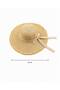 Women's Wide Brim Straw Beach Hat – Summer Hat with Lace Bow Detail and Tassels - 2