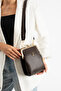 Viatox Vs 1433 Women's Scholarship Gold Accessory Adjustable Cross Strap Faux Leather Shoulder and Crossbody Bag Brown
