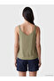 Green V-Neck Gathered Blouse - 4
