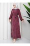 İpek Kupra Pearl Detailed Patterned Dress - 6