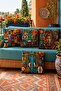 Colorful African Themed Patterned 4-Piece Throw Pillow Cover Set - 2