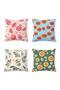 Abstract Fruits Patterned 4-Piece Throw Pillow Cover Set - 3