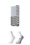 Gray and White Men's Invisible Socks 9 Pairs
