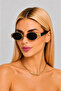 Oval Metal Frame Women's Sunglasses Uv Protection Black Frame - 4