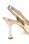 Gold Mirror Pointed Toe 7 cm Heeled Women's Evening Dress Shoes - 3