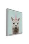 Alpaca Unicorn Kids Wall Art | Portrait Framed Canvas Print | Luxury Modern Decor for Kids Room - 3