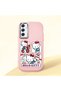 Samsung Galaxy A34 Compatible Case Camera Protector Pink Silicone Couple Phone Case with Kitty Pattern
