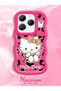 Infinix Hot 40 Compatible Case Camera Protector Red Silicone Couple Phone Case Kitty Pattern - 2