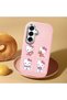 Samsung Galaxy S25 Plus Compatible Case with Camera Protector Pink Silicone Couple Phone Case with Kitty Pattern - 2