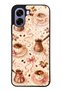Oppo A6T Glossy Phone Case with Blush Coffee Bow Design