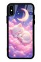 حافظة هاتف لامعة بتصميم Moonlit Dream Kitten لهاتف iPhone X