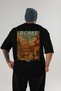 Rome Italy 2 Black Oversize Country City Back Printed Unisex T-Shirt 100% Cotton Premium - 2