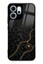 Oppo Reno 14F Black Panther Gold Design Glossy Phone Case
