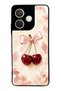 Oppo A5 Pro Glossy Phone Case with Cherry Pearl Ribbon Design