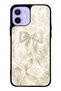 iPhone 12 Ivory Pearl Bow Design Glossy Phone Case