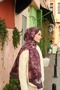Allure Tulip Pattern Tencel Shawl - Plum - 3