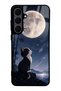 Samsung S25 Fe Moon Guardian Kitty Design Glossy Phone Case