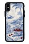 iPhone XS Max Blue Porcelain Cherry Coast Design Glossy Phone Case