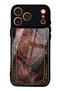 iPhone 17 Pro Max Glossy Phone Case with Rosewood Ottoman Medallion Design