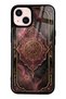 iPhone 13 Glossy Phone Case with Rosewood Ottoman Medallion Design