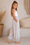 Girl's Striped Glitter Detailed Balloon Pants with Elastic Cuffs and Pockets, Comfortable Cut - 2