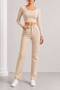 Cream Color Women's Lycra Mom Jean High Waist Stretchy Denim Pants Ic Göstermek Anna-2073