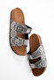 Women's Silver Stone Embellished Double Buckle Soft Sole Slippers – Daily Comfortable Slippers