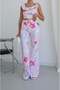 Pink Caren Floral Blouse and Pants Set - 5