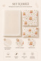 100% Cotton Mother's Side Park Bed Compatible Baby 4 Layer Muslin Blanket and Sheet Set 3-Piece Set - 3