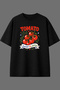 Tomato Sweet Design Pre-Printed Black Oversize T-Shirt