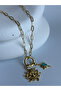 Gold Color Sun Detailed Necklace (55 cm) - 4