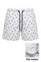 Swim Shorts with Zipper Pockets and Mesh Lining, Quick-Drying Premium - White - 3