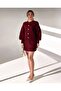 Gold Buttoned Balloon Sleeve Cardigan Skirt Elasticized Tricot Set - 5