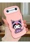 Tecno Pova Slim Compatible Case Camera Protector Pink Silicone Couple Phone Case Kuromi Pattern
