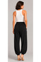 Women's Modal Fabric Shalwar Cut High Waist Pocketed Elastic Cuffed Loose Trousers Style Sweatpants - 6